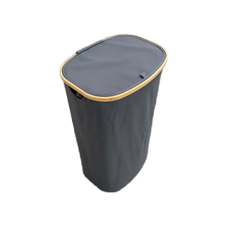 Laundry Basket, Foldable Bamboo Frame Storage Basket