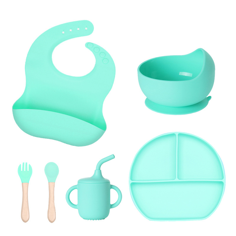 Unbreakable Customized Packing BPA Free Suction Bowl Plate Food Grade Baby Silicone Tableware