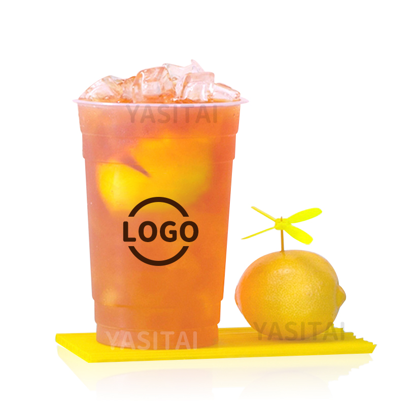 12oz Clear Plastic Disposable Plastic Cups for Iced Coffee with Lids