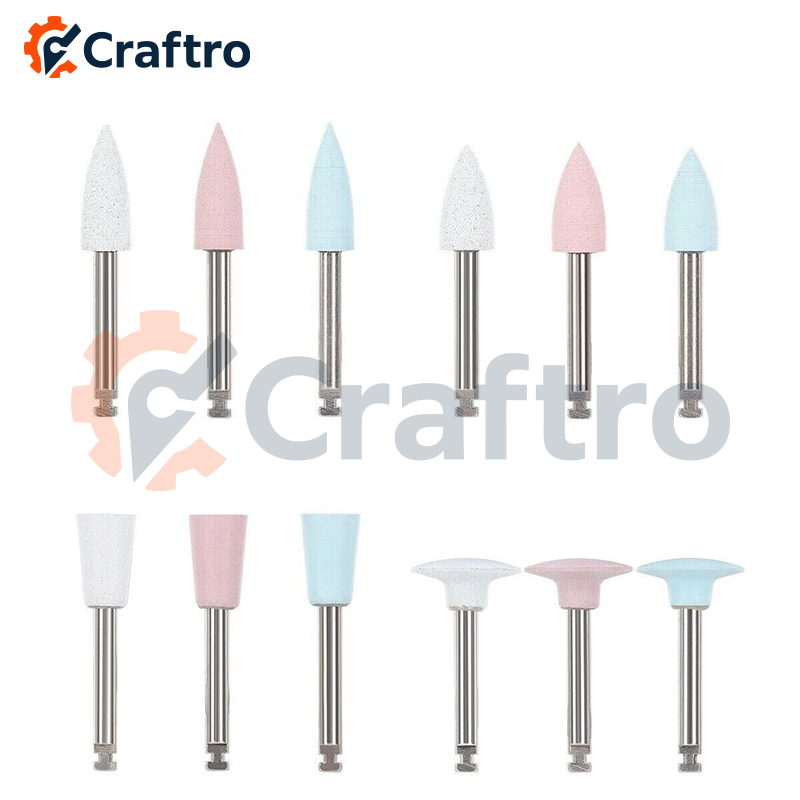 Silicone Rubber Nail Polishing Bits for Nail Drill Micromotor, Smooth Surface Finishing