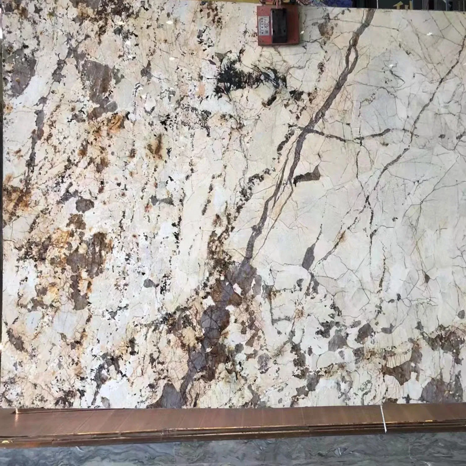 Luxury Stone Brazil Patagonia Pandora White Granite Slab for Interior Countertop Wall Floor Tile
