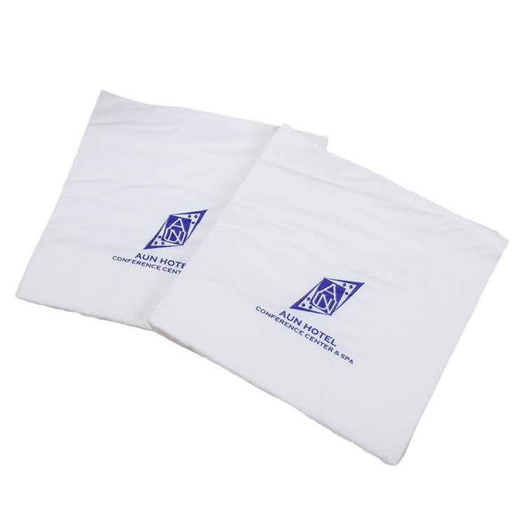 Custom Logo 40X40cm Virgin Pulp Tissue Paper Napkins for Promotional Branding Events