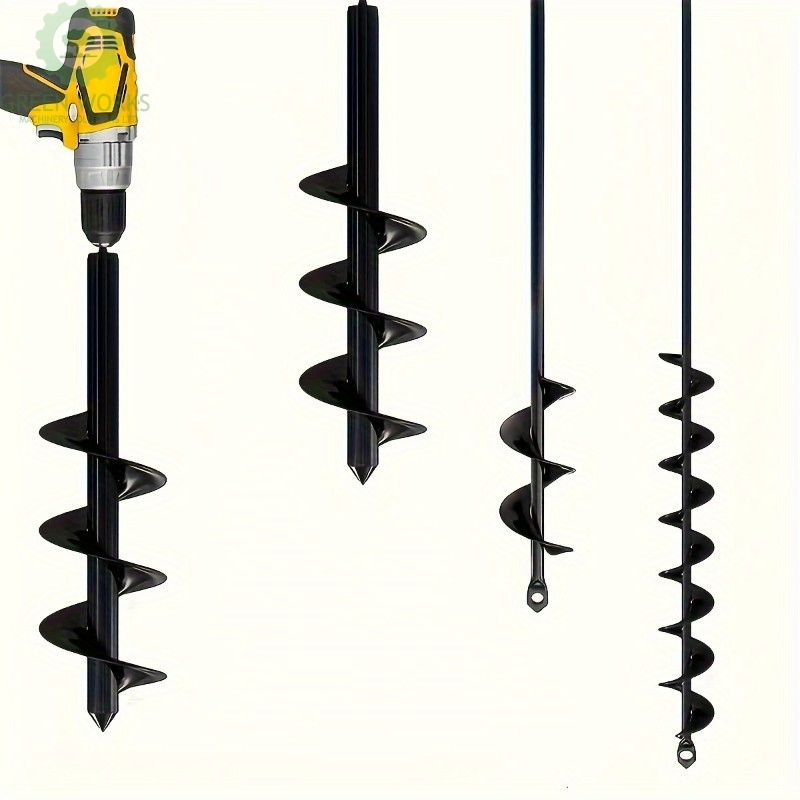 Best Auger Drill Bit for Garden Planting Drill Hole Bits in Hard Ground, Clay & Rocky Soil 1.96 3.15 3.94in
