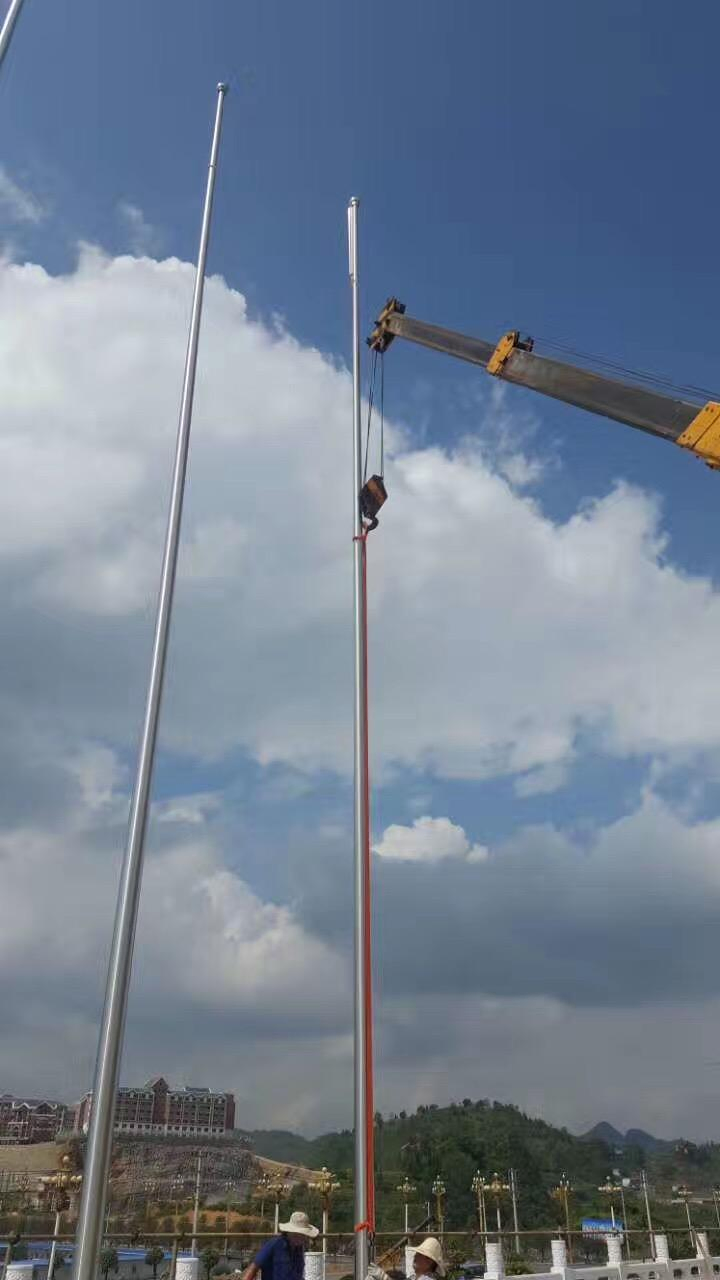 Remote Controlled 20m Flagpole Motorized Flag Pole Outdoor Stainless Steel Flagpole