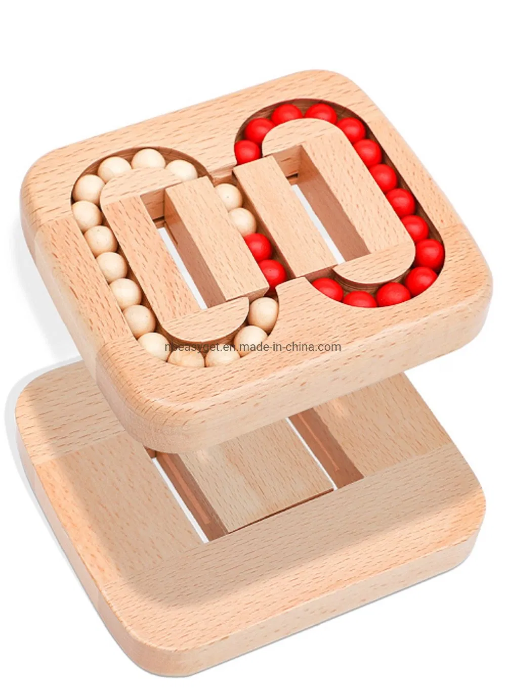 Kids Wooden Maze Ball Game Flat Magic Cube Unlock Puzzles Esg17551
