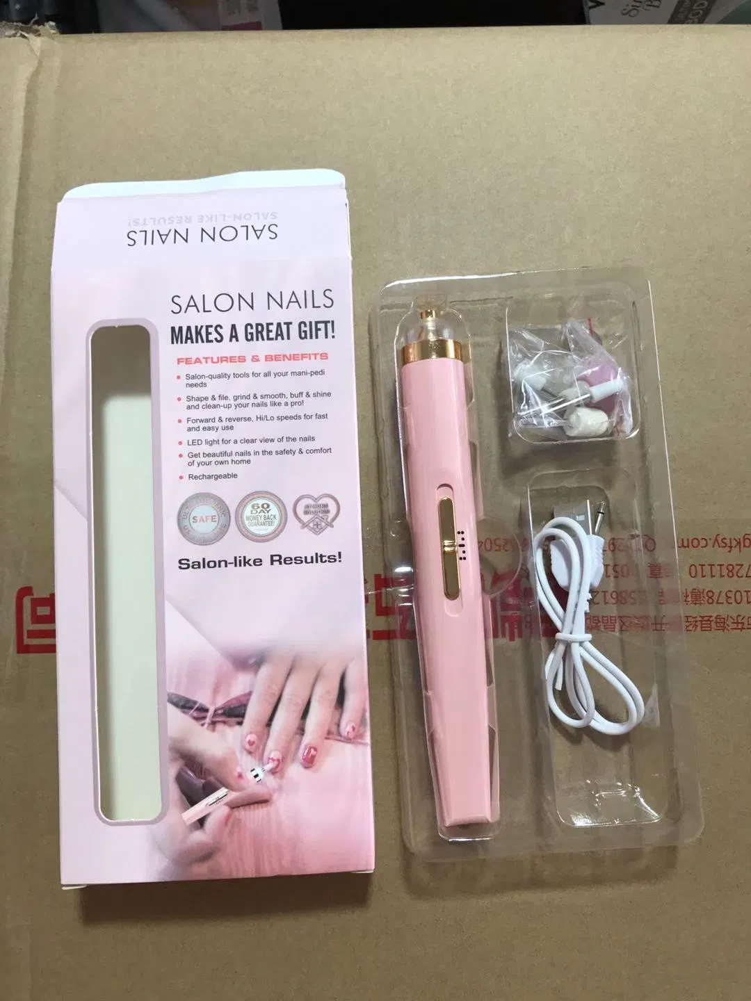Five-in-One Electric Manicure Nail Drill with Light Design Low Noise