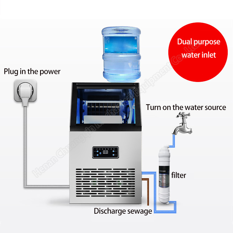 Wholesale New Design 300kg Stainless Steel Nugget Ice Maker Machine for Sale Food Processing Production Line Commercial Ice Cube Maker Machine