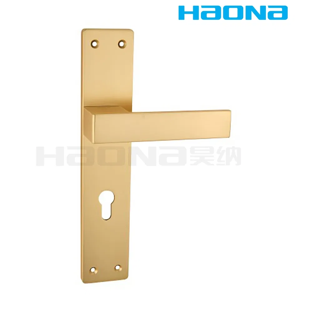 European Classis Style Luxury Plate Handle Lock for Hotel Wooden Door