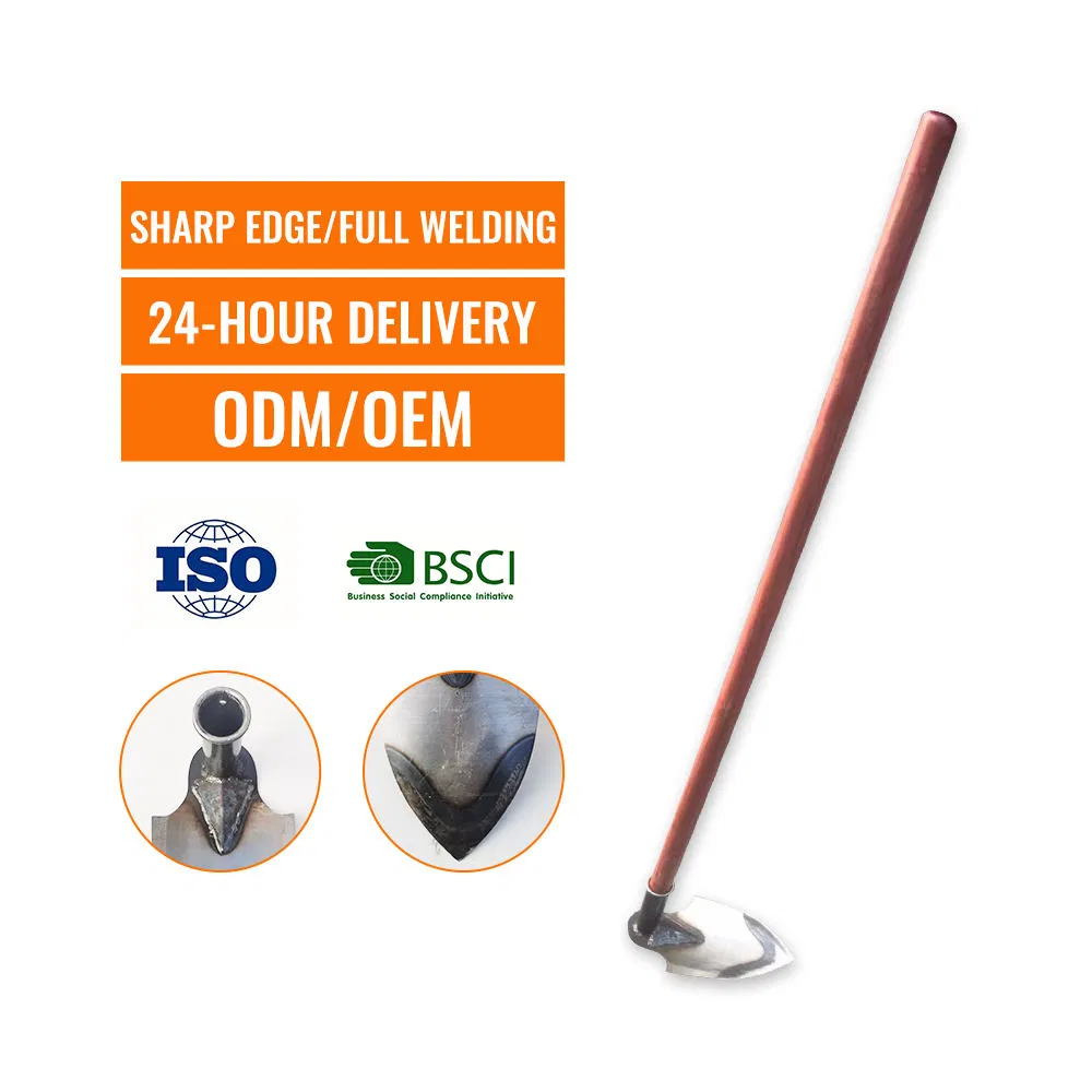High Quality New Sharp Farming Garden Digging Hoe with Handle Garden Hoe
