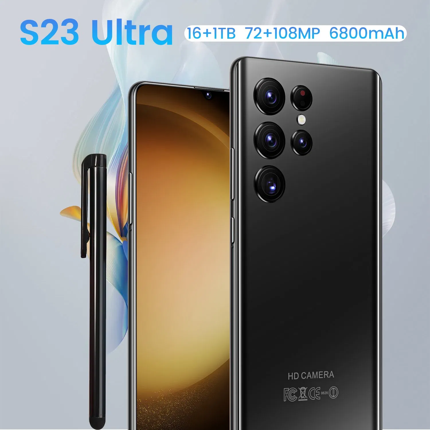 Viqee Newest Mobile Phone S23 Ultra 6.7inches Android Smart Phone, Ready in Stock OEM/ODM