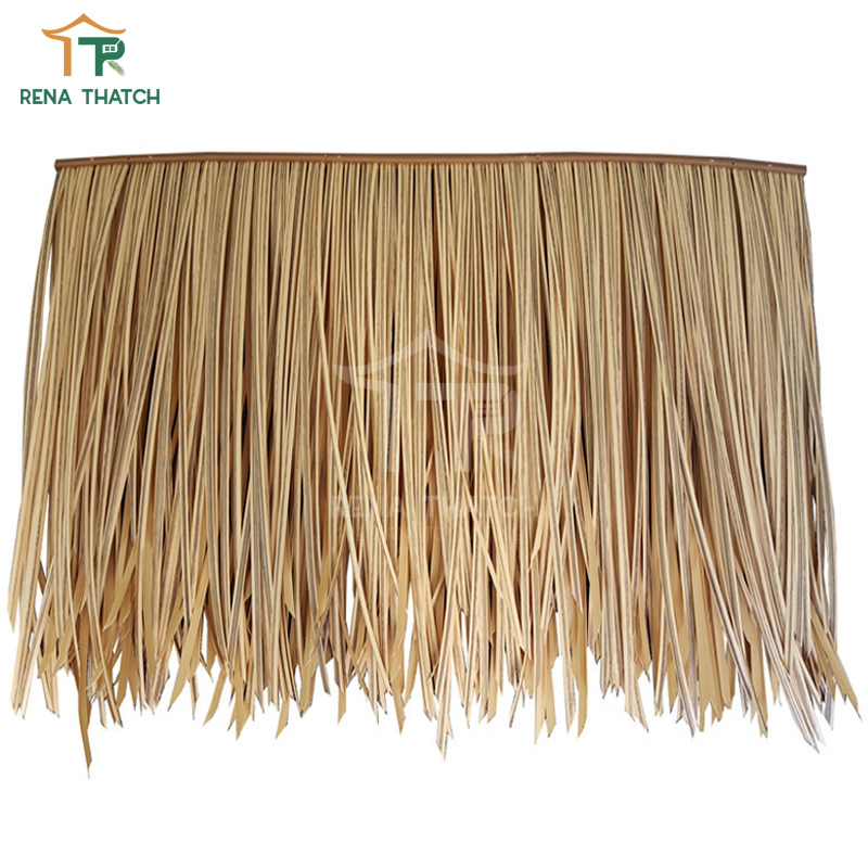 Popular Artificial Palm Tiki Thatch Roof Synthetic Bali Thatch with UV Protection