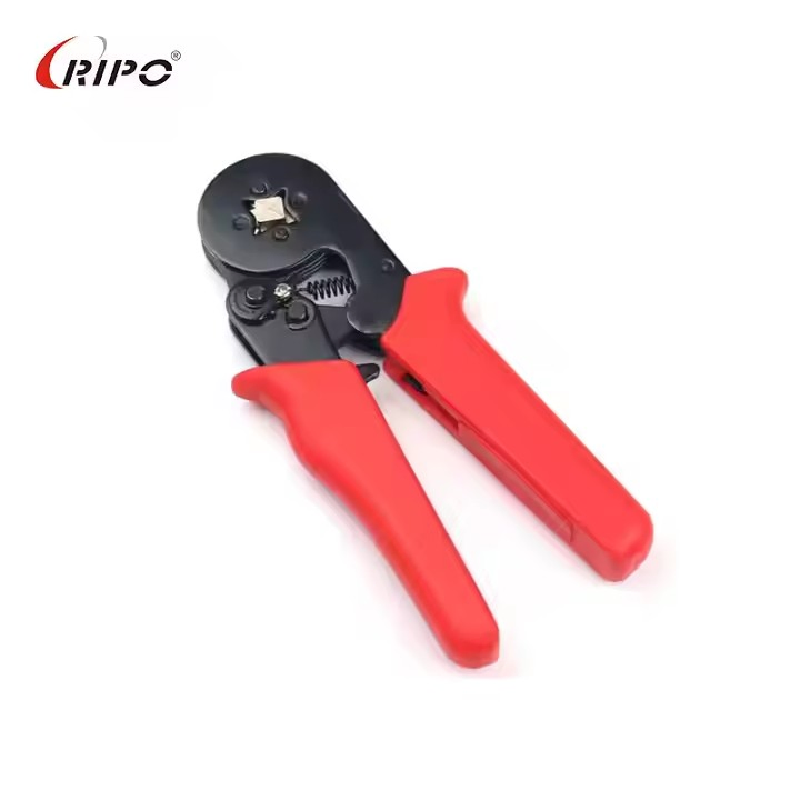 Industrial Serrated Steel Wire Strippers and Crimping Pliers for Terminal Cables Featuring Plastic Clamping & Cutting Functions