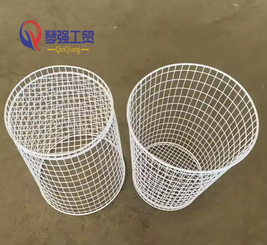 Металлическая сетчатая урна круглая для офиса и дома