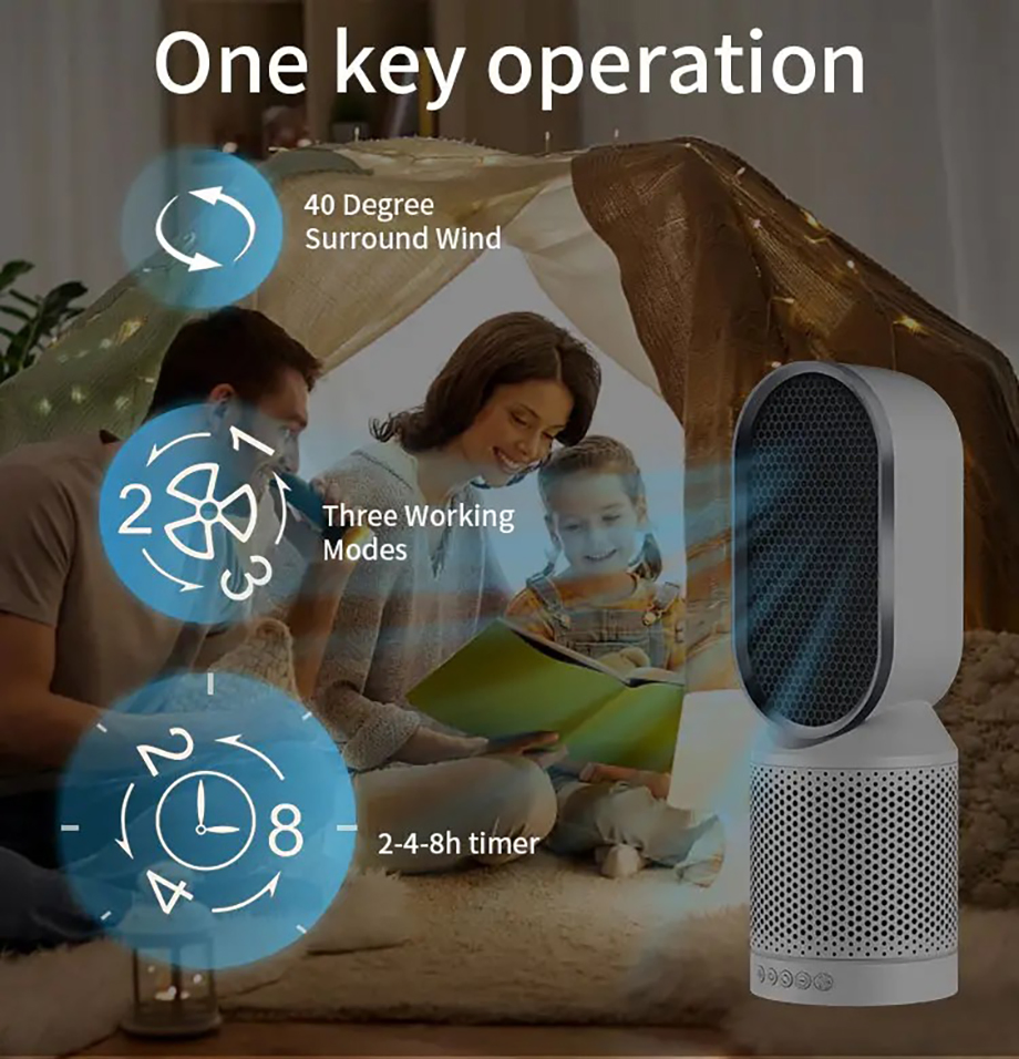 New with 3 in 1 Filter Cleaner Air Purifiers for Bedroom Home/Better Sleep/Filters Smoke/Formaldehyde Removal Desktop Air Purifier