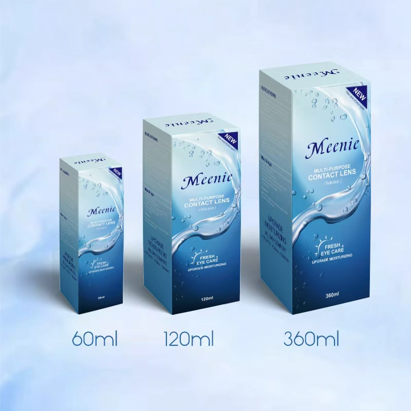 Meenie Contact Lenses Solution with 3 Size 60ml, 120ml and 360ml Can OEM