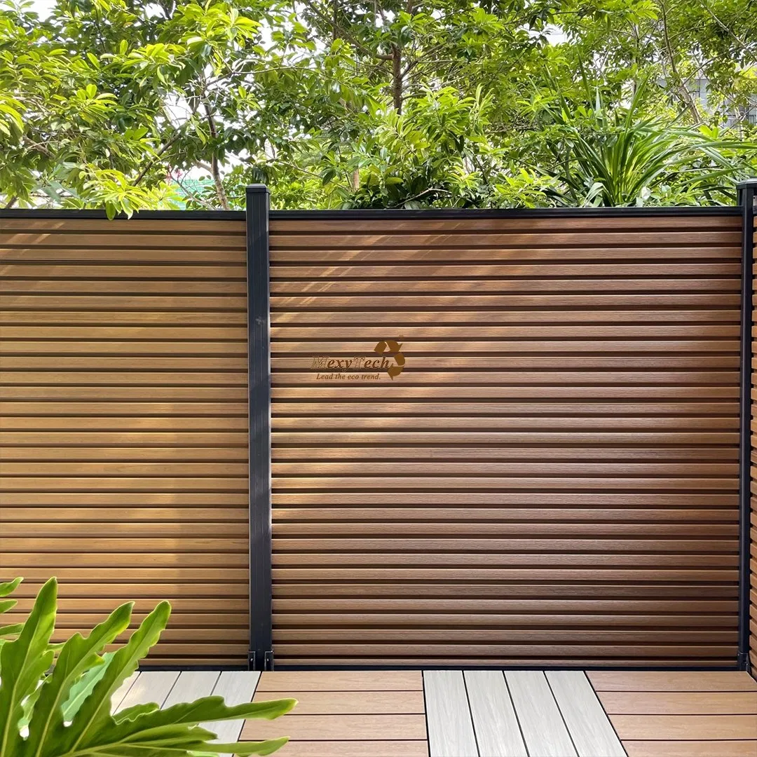 Co-Extrusion Slat Interlocking Plastic Wood Composite Fence WPC Panel