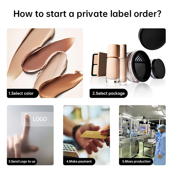 Dark Skin Private Label Cosmetic Makeup Conceal Face Full Coverage Pink Waterproof Vegan Organic Liquid Concealer