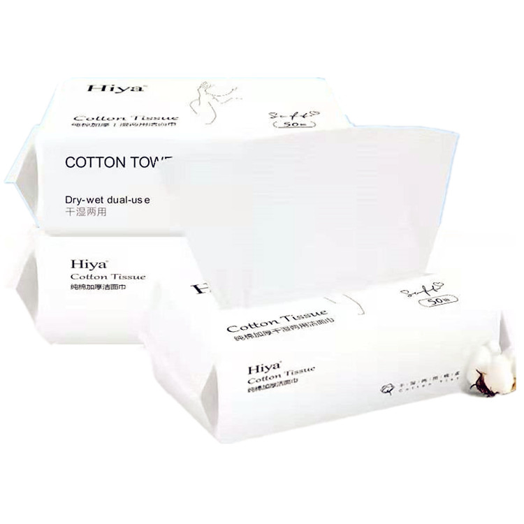 OEM Brand Cotton Tissues Dry and Wet Usage Facial Tissues for Skin Care