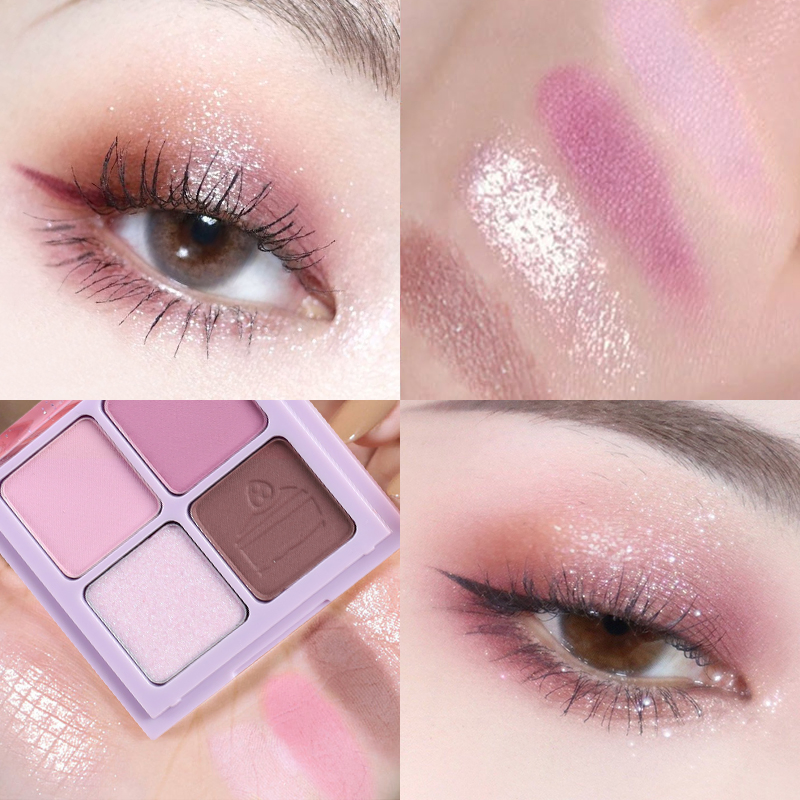 Cosmetic Highlighter Shimmer Waterproof Lasting Glitter Nude Makeup Palette Eye Shadow