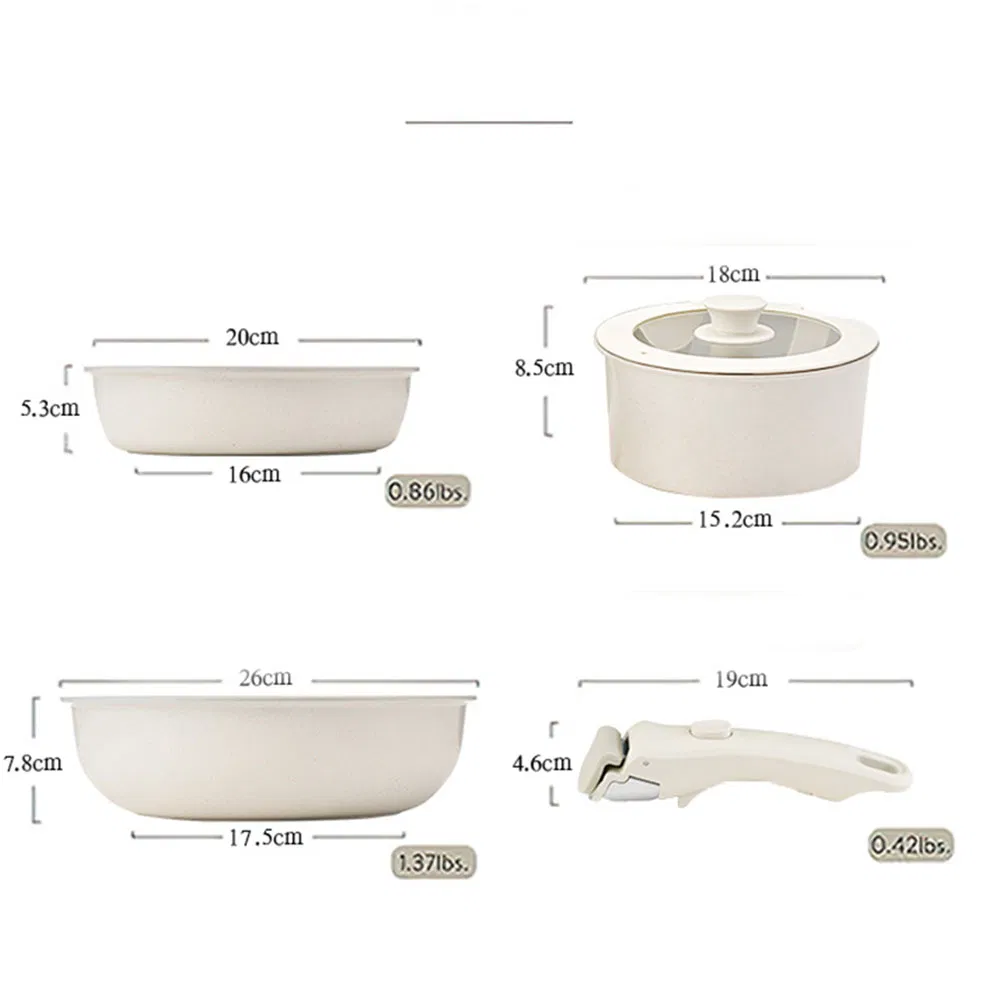 Removable Stone Pan Non-Stick Frying Household Handle Separation Cookware