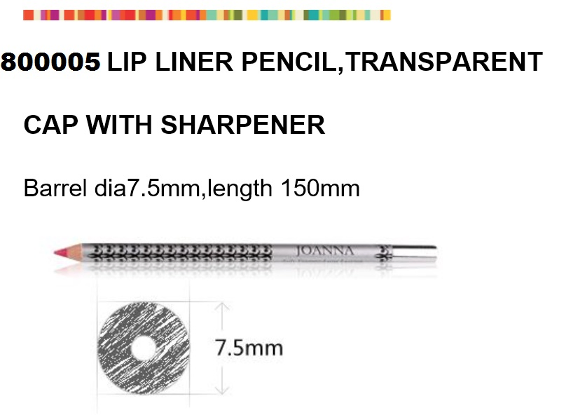 Wooden Cosmetic Pencil for Lipliner with Sharpener Cap