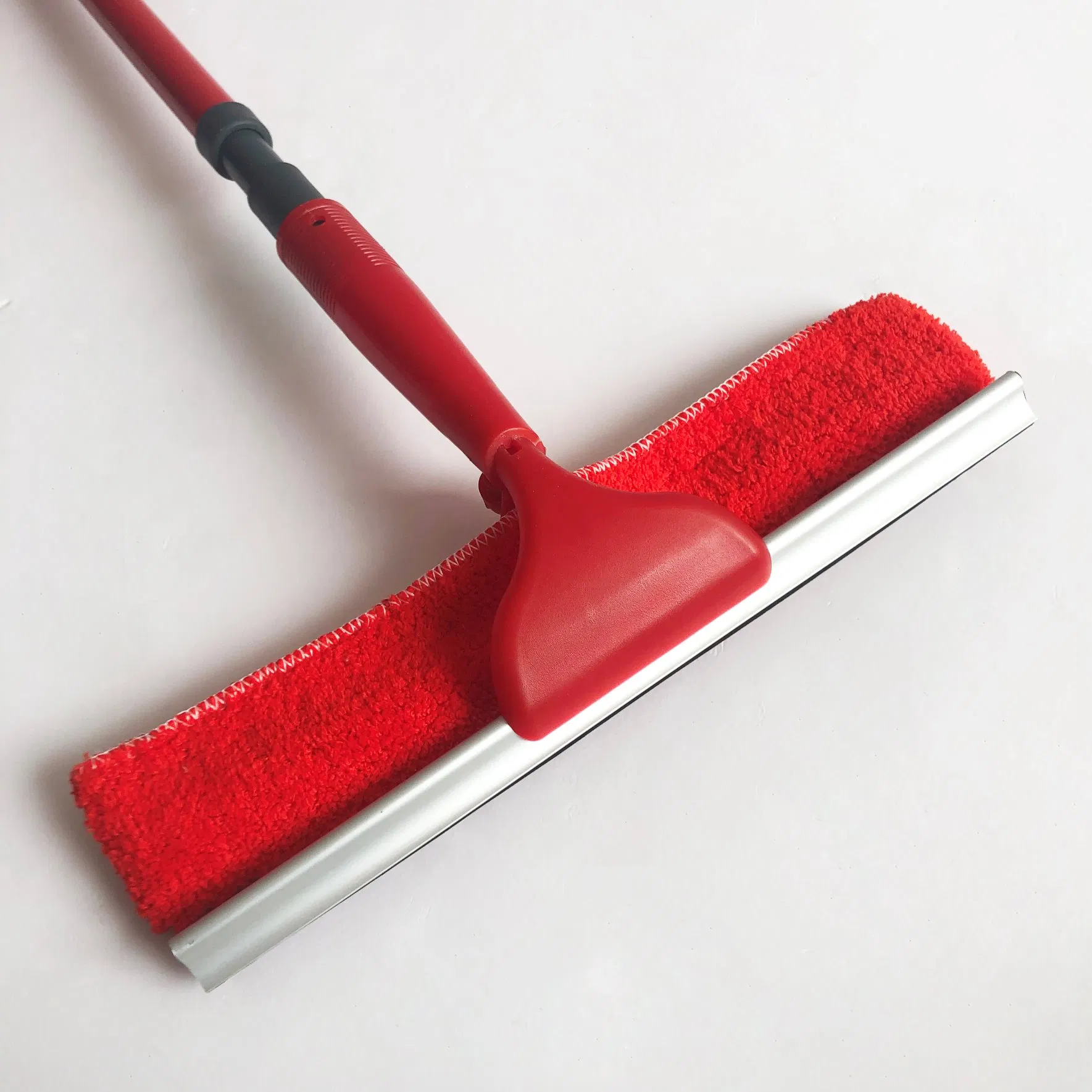 Wholesales Price Metal Telescopic Handle with Microfibre Refill and Rubber Squeegee Dobule Side Head Window Cleaner for Outdoor and Indoor Cleaning