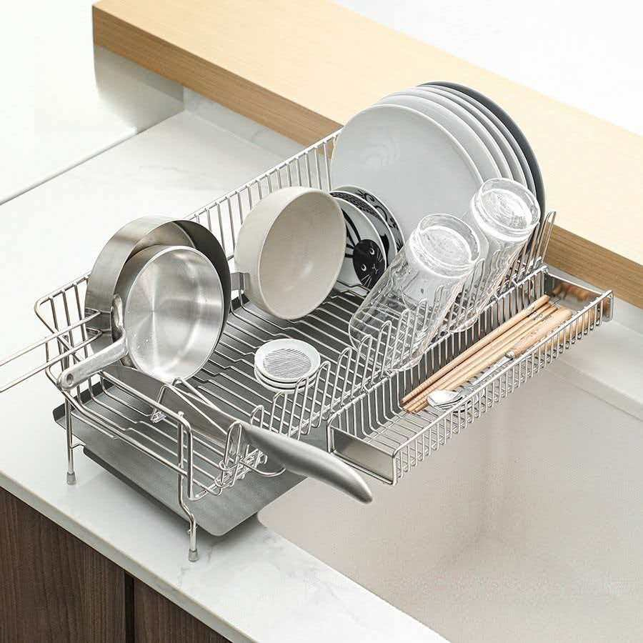 Premium Kitchen Counter Dish Drying Rack for Efficient Drainage