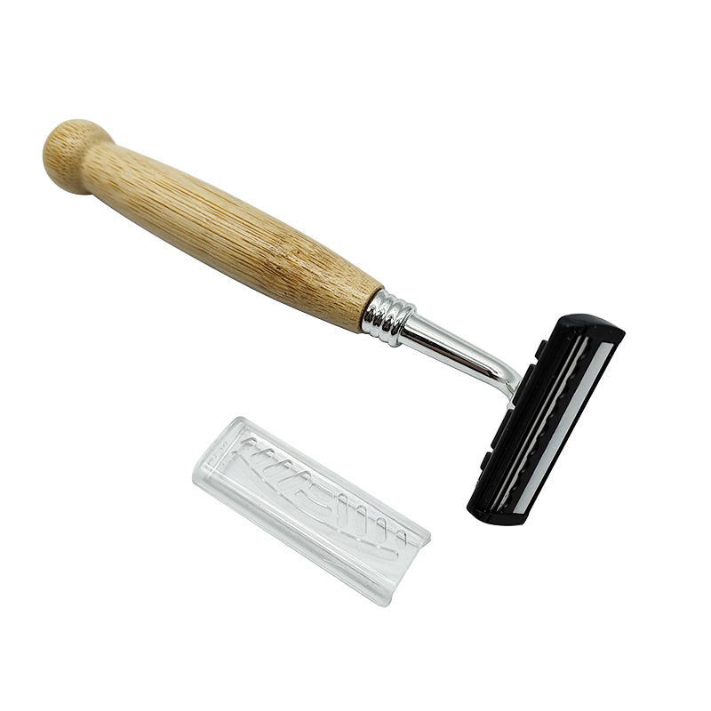 High Quality Safety Bamboo Handle Travel Twin Blade Bamboo Razor
