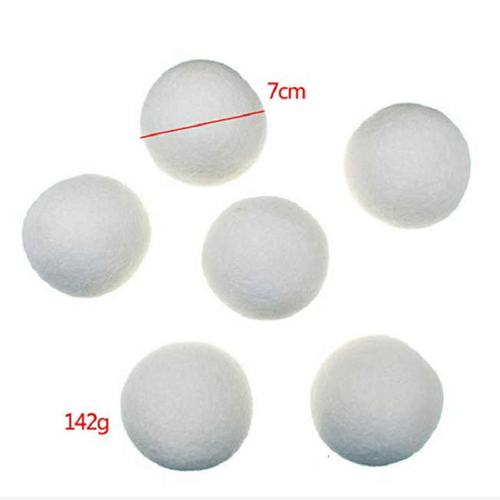 White Color Premium Organic Tumble Wool Laundry Drying Ball Natural 7cm Wool Dryer Balls