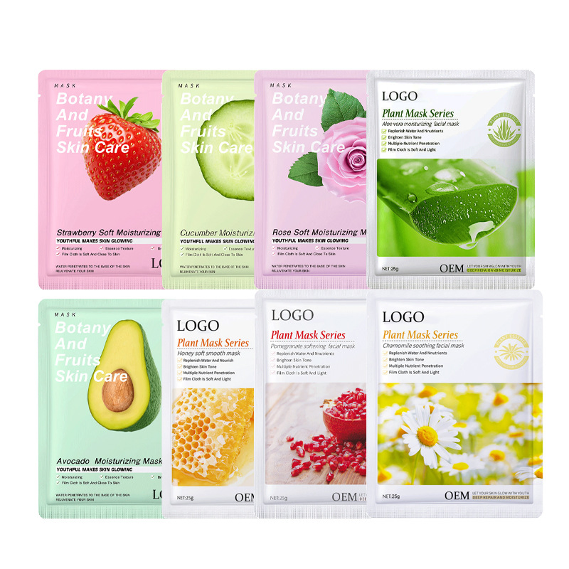 Custom Logo Skincare Moisturizing Refreshing Skin Plant Organic Fruit Face Mask