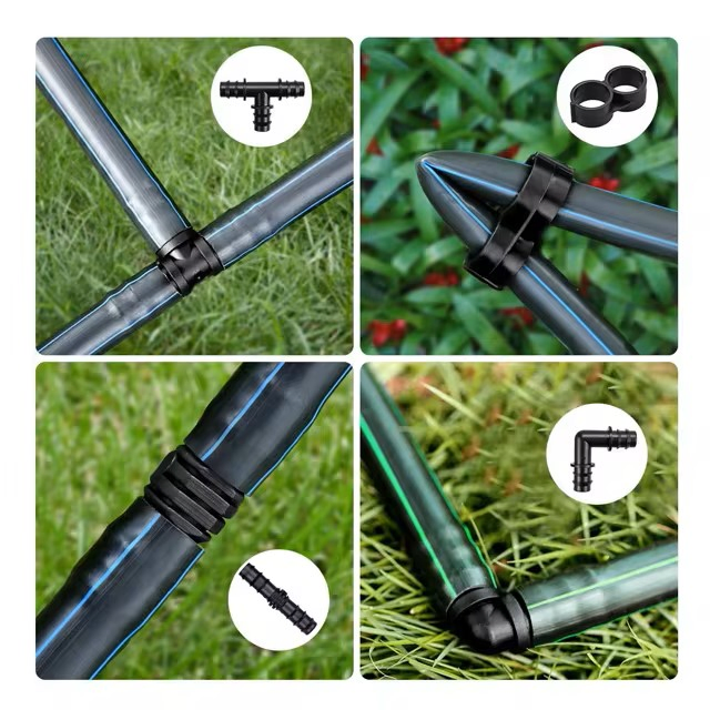 Barb Connector PE Pipe Fittings Irrigation Tube Fast Connector for Agriculture Irrigation