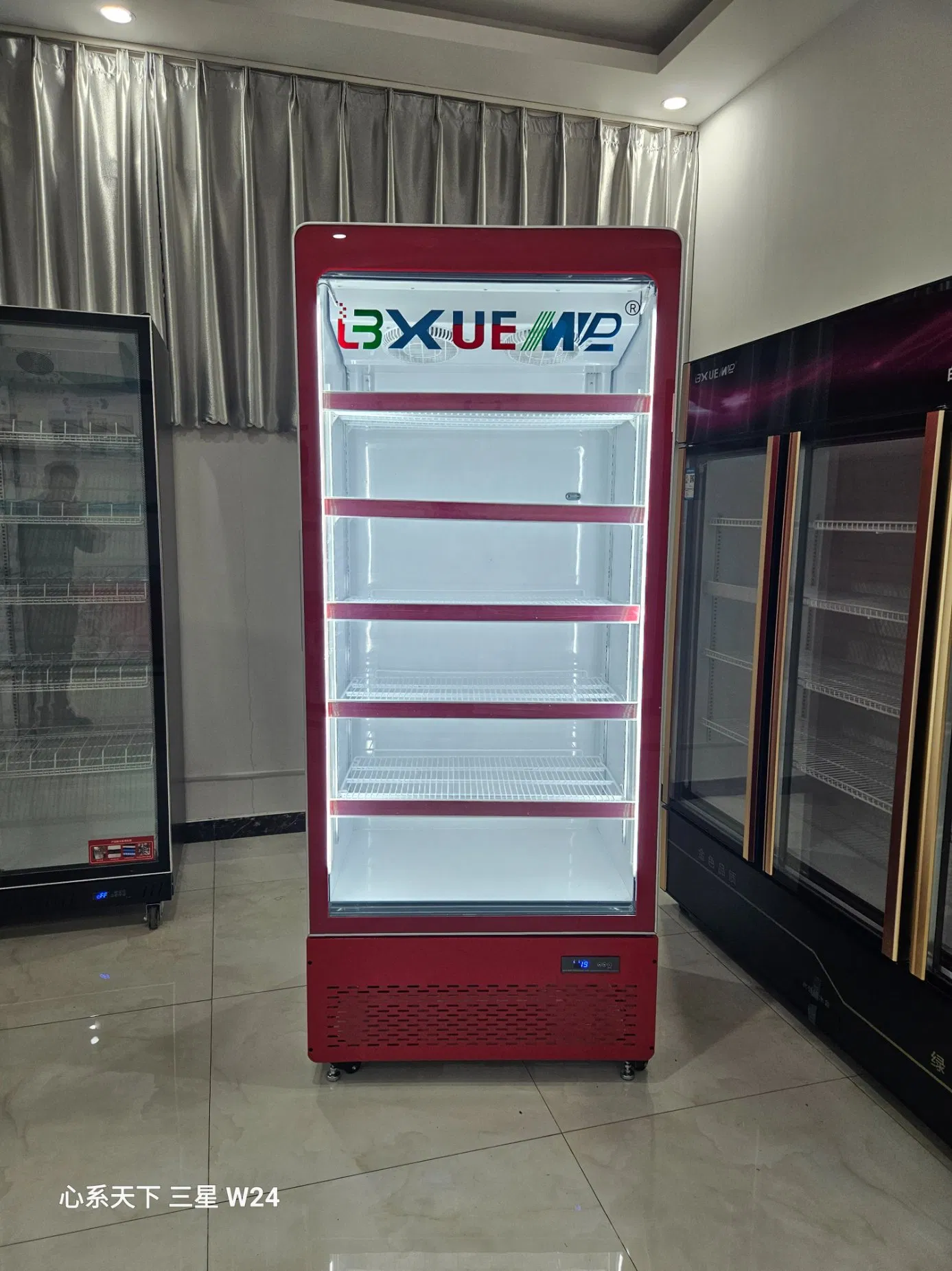 Coca Colar Supermarket 5 Layers Shelves Upright Commercial Cold Drink Cooler Fridge