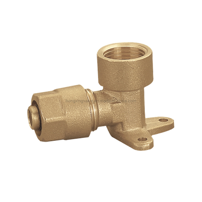 Regular Brass Chrome Plate Pushfit 4-Way Fitting