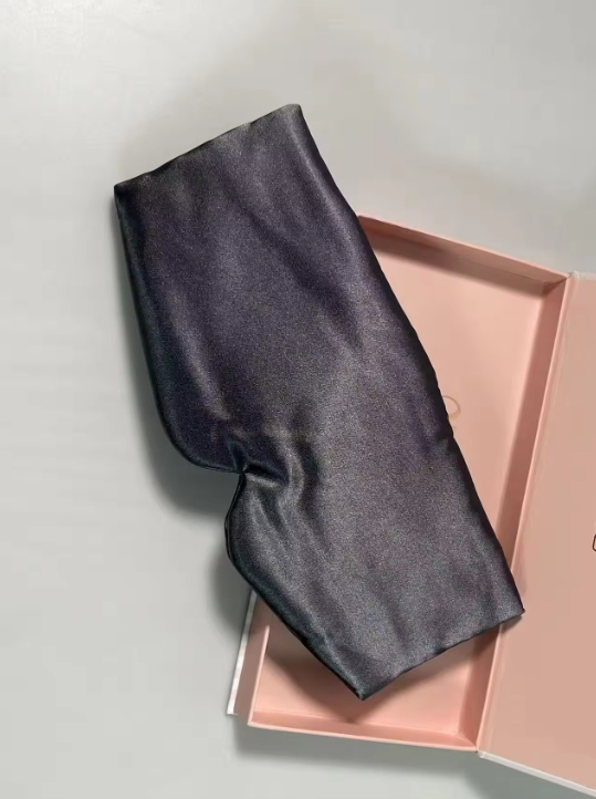 100% Mulberry Silk Oversize Sleep Eye Mask Luxury Adjustable Size with Custom Logo Includes Gift Box