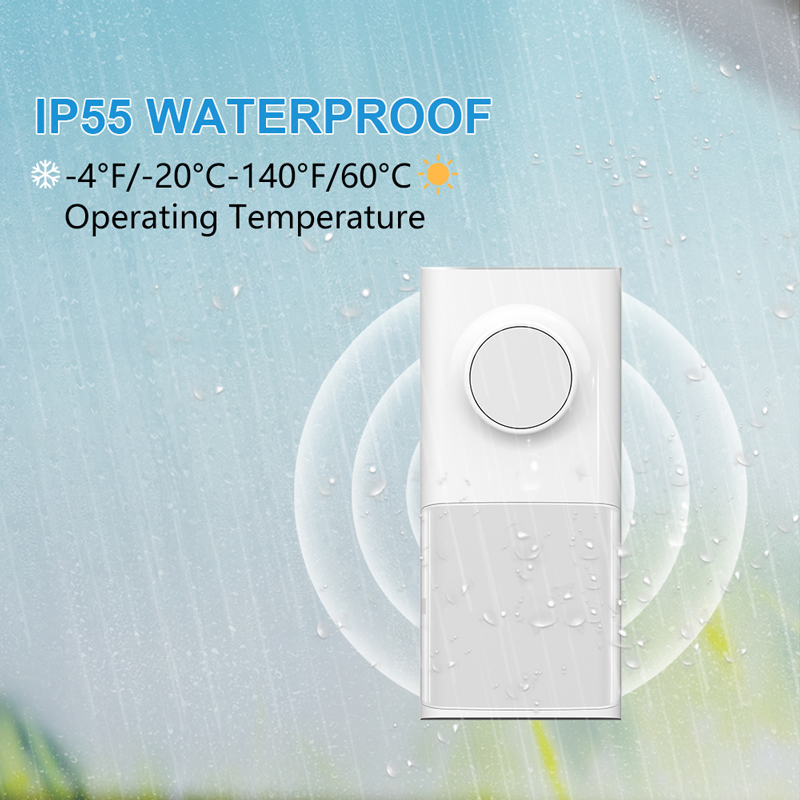 Kinetic Wireless Doorbell with USB/Type C/Socket Charging