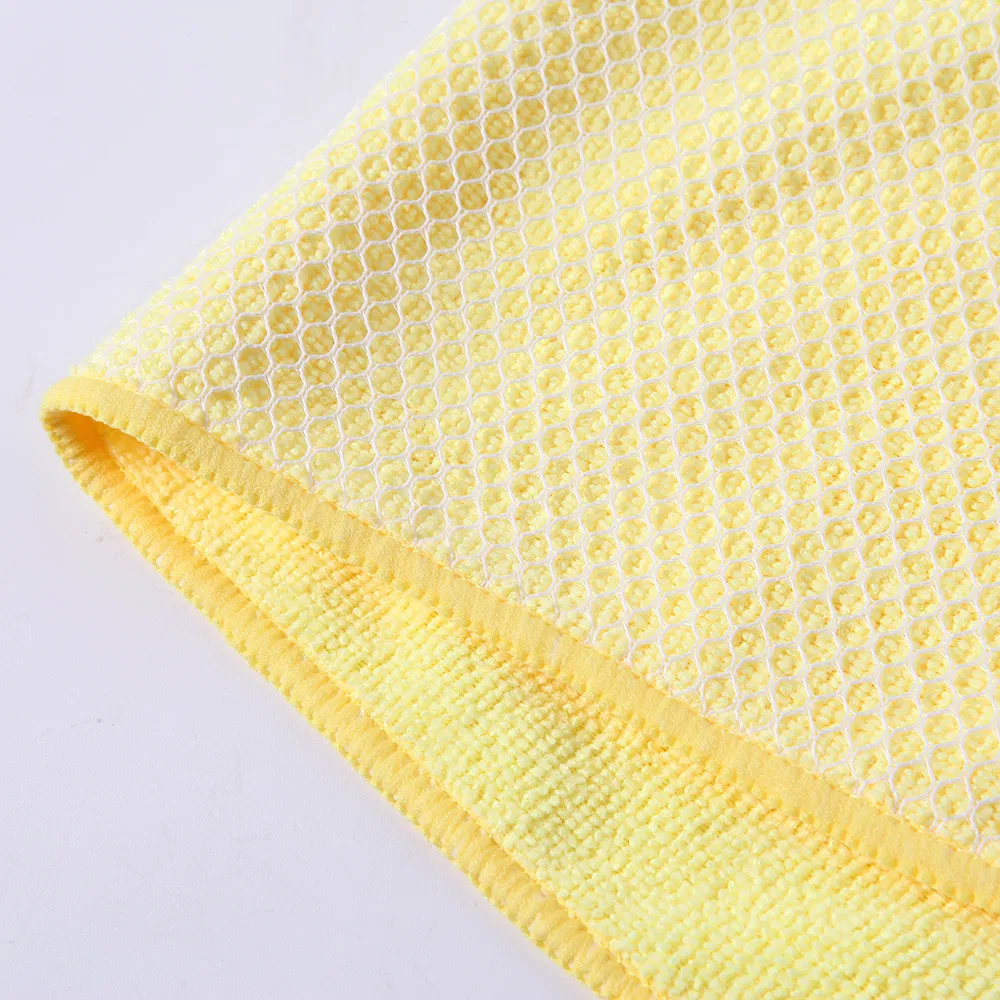 Good Quality Fast Drying 30*30 40*40cm 250GSM 300GSM Household Dishcloth Cleaning Microfiber Towel Washable Reusable Rags with Poly Scrub Side for Home Kitchen