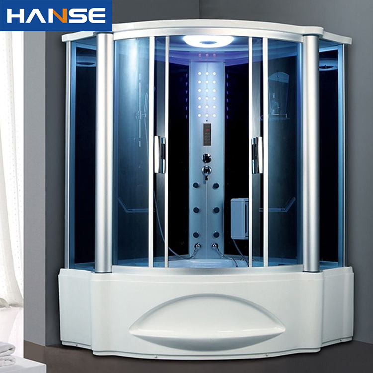 1.55m Black White Acrylic Steam Room Design Showers and Baths