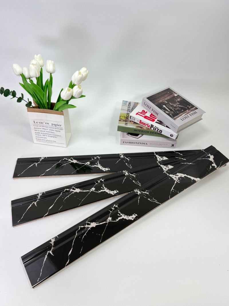 Modern Design 100*800mm Border Porcelain Ceramic Skirting Tile Wall Floor Edge Decoration