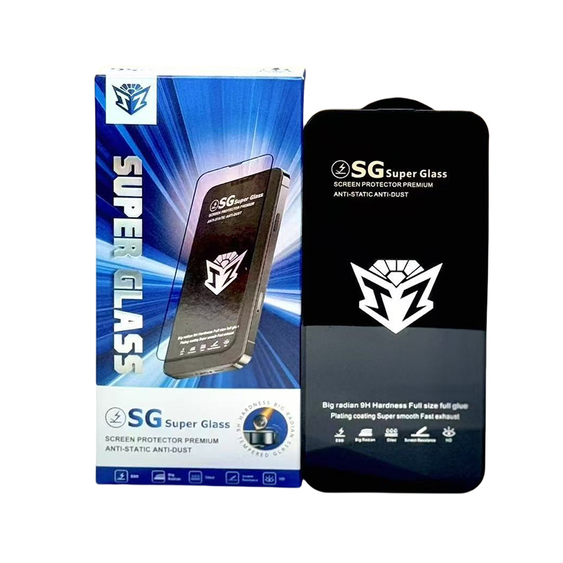 for iPhone 17 PRO Max Tempered Film Sg Large Arc Full 16 15 14 PRO Max 11 Xr Anti-Static Dust Proof Shockproof Screen Protector