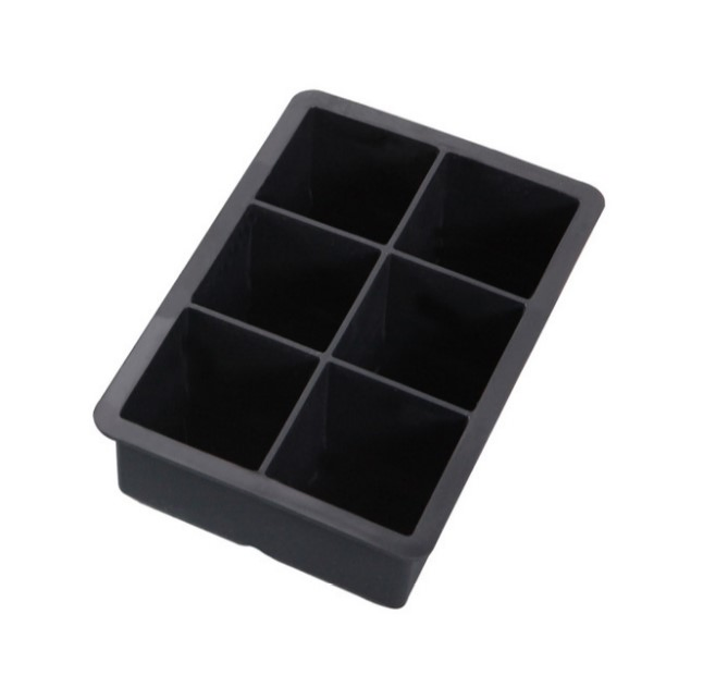 Silicone Black 6 Grid Silicone Ice Grid Ice Cube Mold