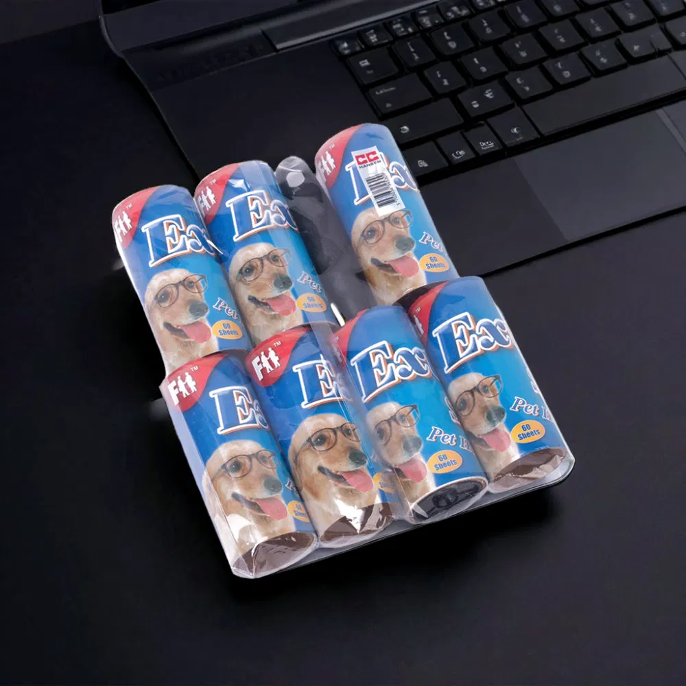 Household 10cm 30 60 90 100 Sheets Tear Paper Adhesive Brushes Sticky Pet Hair Removal Cleaner Lint Roller for Clothes