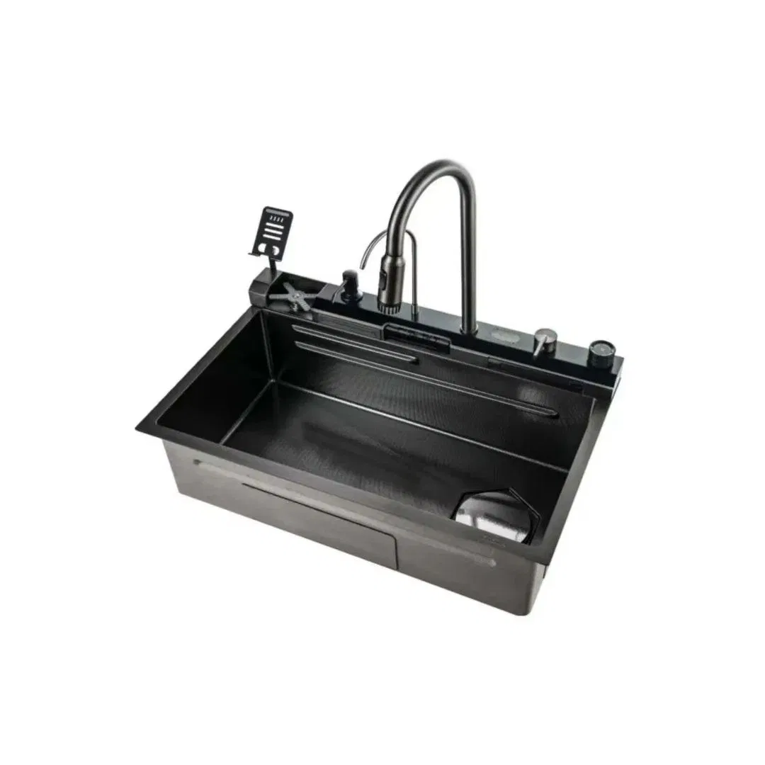 New Digital Display Multifunctional Kitchen Sink Stainless Steel Cell Phone Holder