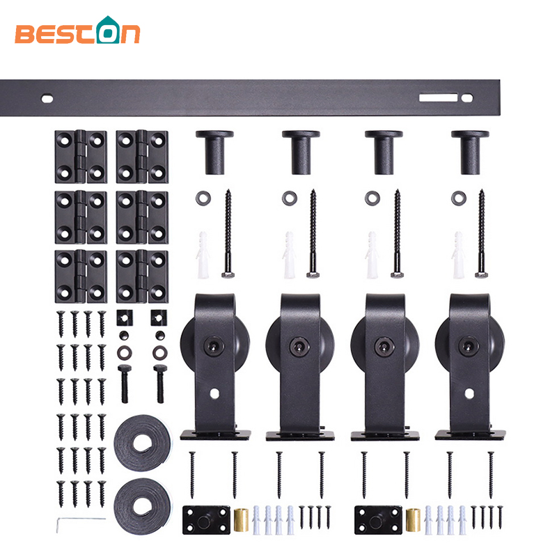 Customizable Design Black Sliding Barn Door Hardware Kit for Sliding Door