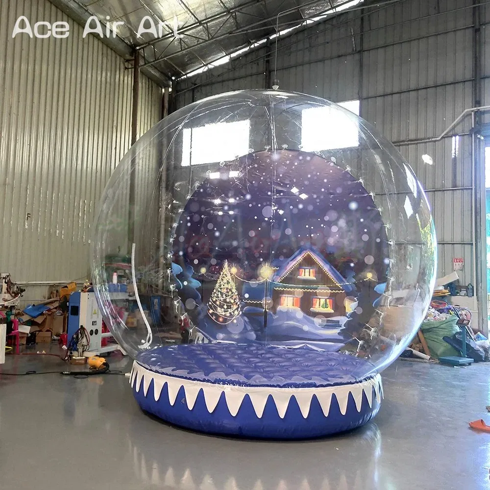 Transparent Giant Inflatable Snow Globe Advertising Bubble Ball Christmas Decoration Custom Inflatable Snow Ball