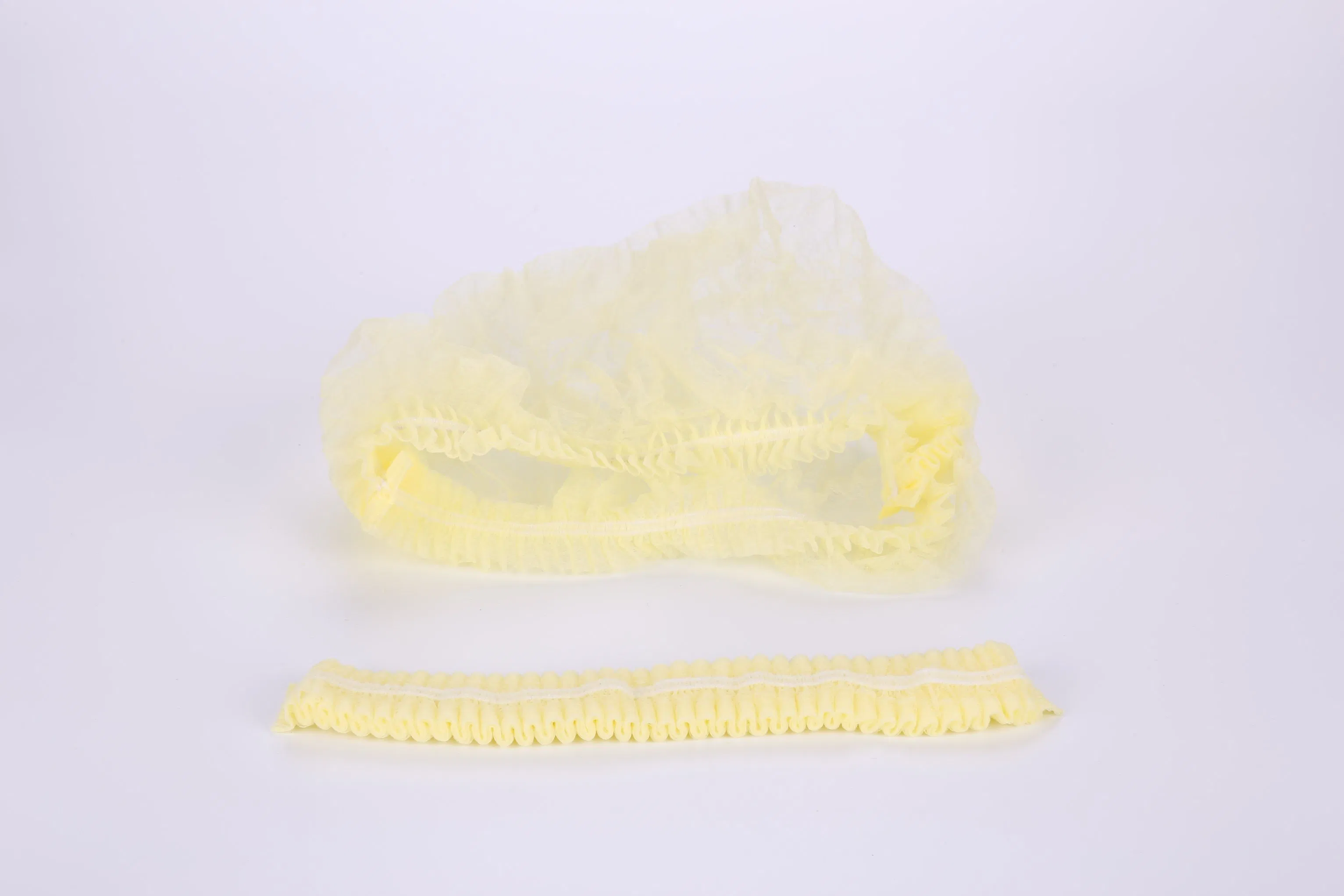Disposable 21'' Polypropylene Black Clip Cap for Food Processing Non Woven Disposable Hair Net Black Cofias Cap
