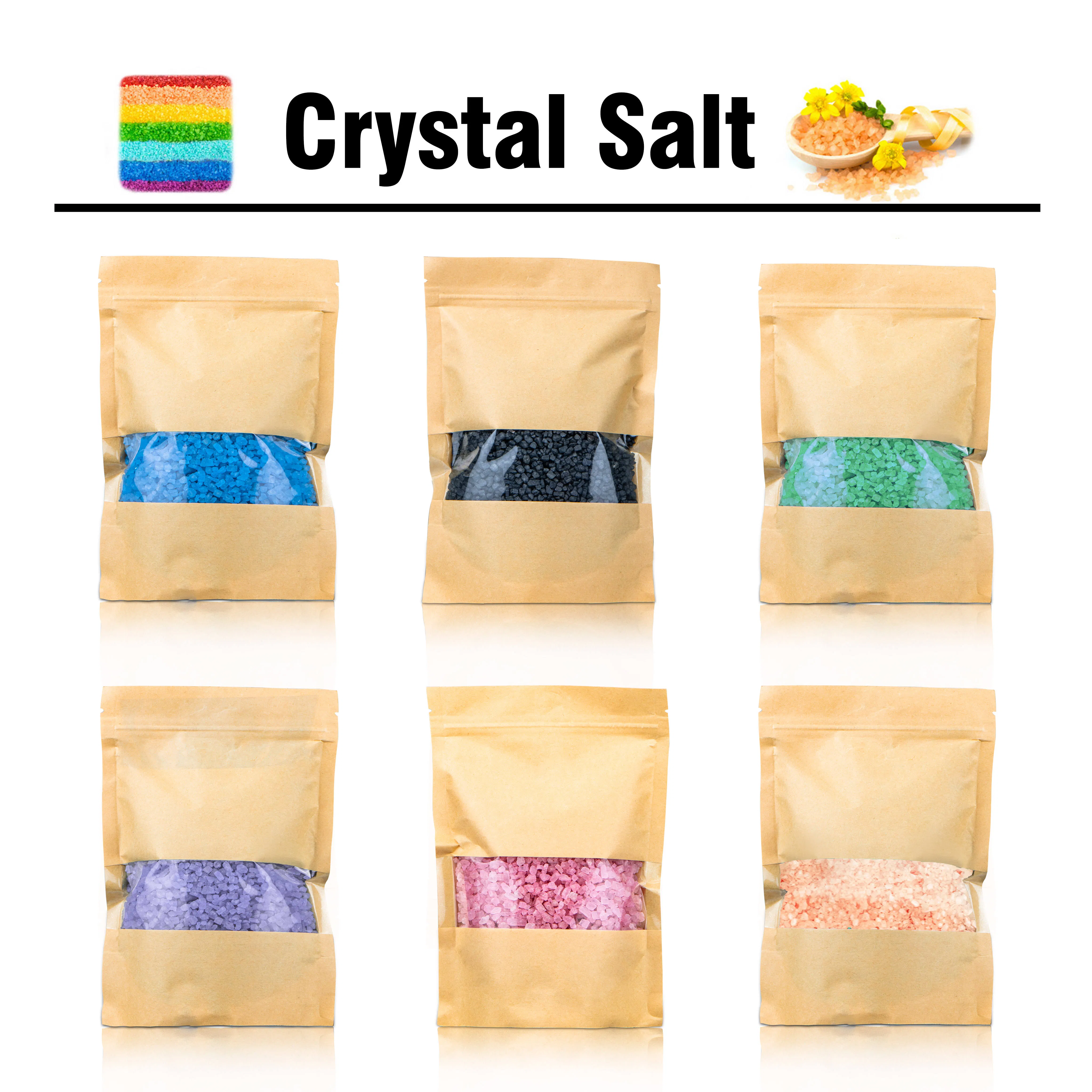 Private Label Crystal Bath Salts Exfoliate Whitening Smoothing Shower Salts