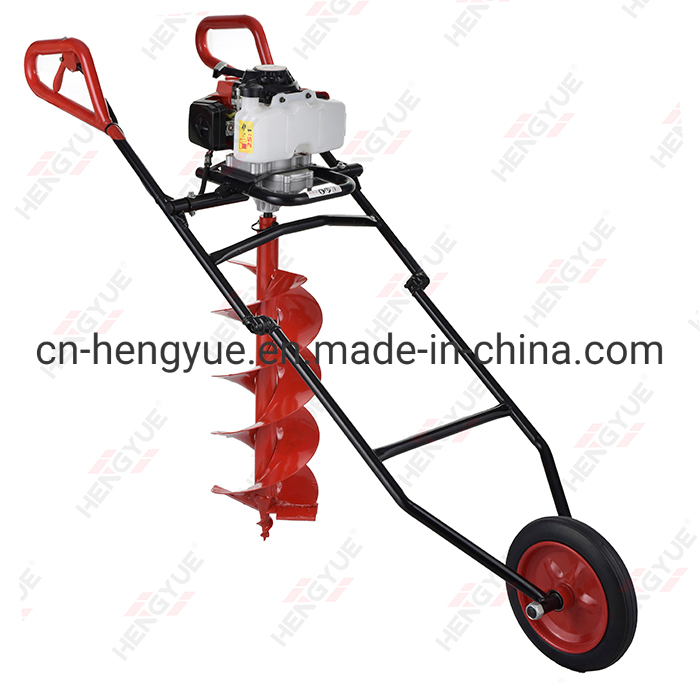 68cc Hand Push Earth Auger with Wheels