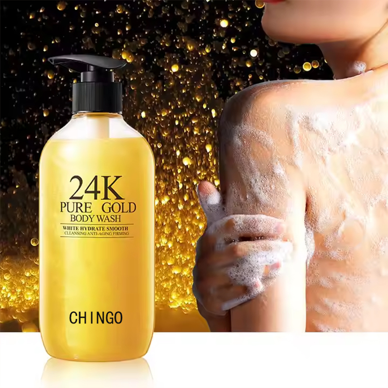 24K Gold Body Wash Deep Cleaning and Nourishing Skin Moisturizing Whitening