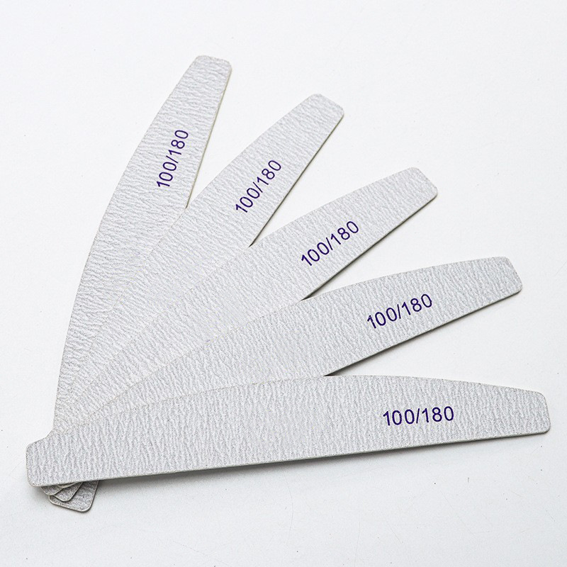 Durable Bulk Diamond Nail File Wholesale Double Side Grey 80/100/120/150/180/240/320 Grit Zebra Nail Files