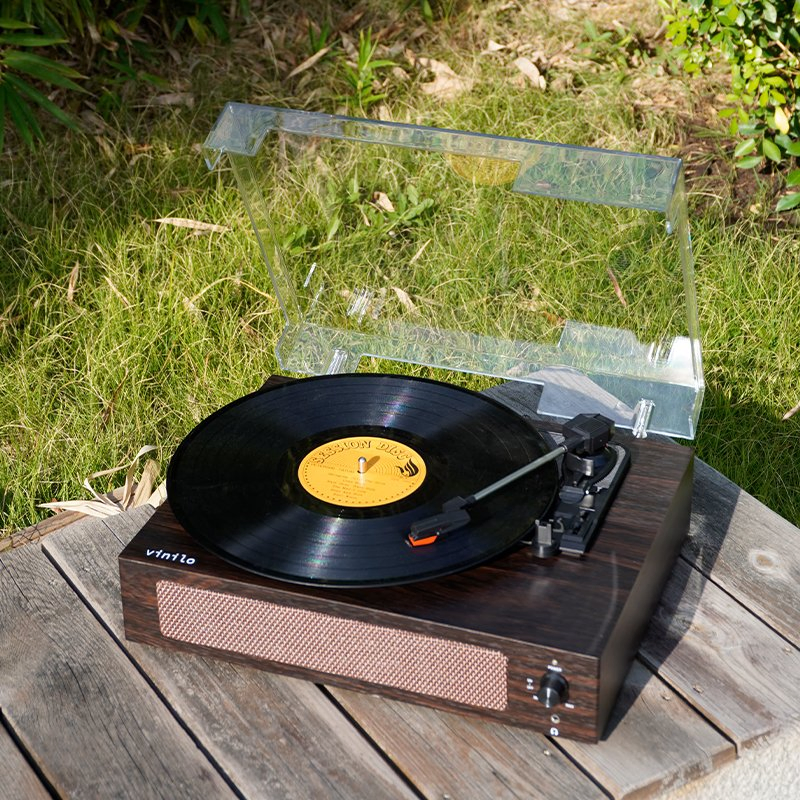 Tr-108A High-End Antique Gramophone HiFi Sound Quality Built-in Dual Stereo Speakers Vinyl Lp Record Player Turntable Player with Autostop